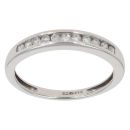 9ct White Gold 0.20ct Diamond Half Eternity Ring