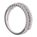 Silver Cubic Zirconia Twist Ring by Icesia