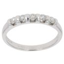 9ct White Gold 0.25ct Brilliant Cut Diamond Five stone Ring