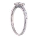 9ct White Gold Two Stone 0.50ct Diamond Twist Ring