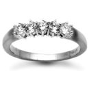 18 Carat White Gold 50pts 5 Stone Diamond Ring