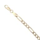 9ct Yellow Gold Figaro Bracelet 7"