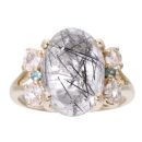 9ct Yellow Gold Rutilated Quartz Dress Ring