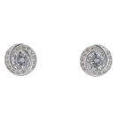 Silver Cubic Zirconia Knot Stud Earrings By Icesia