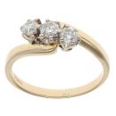 18ct Yellow Gold 0.50ct Diamond Trilogy Twist Ring