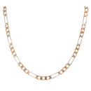 9ct Yellow And White Gold Figaro Chain 20"