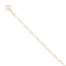 9ct Yellow Gold Figaro Bracelet 7"