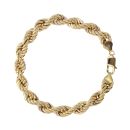 9ct Yellow Gold Rope Bracelet 8.5"