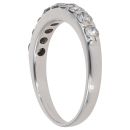 18ct White Gold 1.00ct Brilliant Cut Diamond Half Eternity Ring