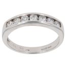 18ct White Gold 0.50ct Brilliant Cut Diamond Half Eternity Ring