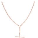 9ct Rose Gold Albert T-Bar Chain 18"
