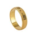 22ct Yellow Gold Band Ring With Lines