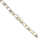 9ct Yellow Gold Cross And Infinity Link Chain 16"