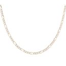 9ct Yellow Gold Diamond Cut Figaro Chain 18"