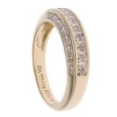 9ct Yellow Gold 0.10ct Diamond Half Eternity Ring