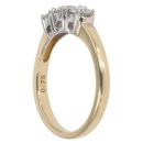 18ct Yellow Gold 0.75ct Brilliant Cut Diamond Trilogy Ring