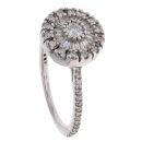 14ct White Gold 0.65ct Diamond Cluster Ring