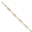 9ct Yellow Gold Cubic Zirconia Celtic Bracelet 7.5"