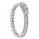 14ct White Gold 1.00ct Diamond Trilogy Ring