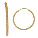 22ct Yellow Gold Diamond Cut Hoop Earrings