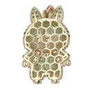 14ct Yellow Gold Green Gemstone Bunny Pendant