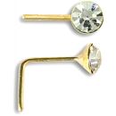 9ct Yellow Gold Cubic Zirconia Nose Stud