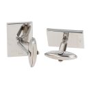 Unique & Co. Stainless Steel Wood Effect Cufflinks