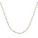 9ct Yellow And White Gold 0.55ct Brilliant Cut Diamond Necklace 16"