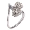 18ct White Gold 1.00ct Brilliant Cut Diamond Cluster Ring