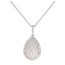 9ct White Gold 0.25ct Diamond Fancy Pendant And Chain 18"