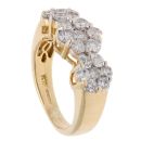 18ct Yellow Gold 1.50ct Diamond Cluster Ring