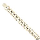 14ct Yellow Gold Monaco Curb Classic Plain Lock Bracelet 9"