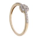 9ct Yellow Gold 0.20ct Diamond Cluster Ring