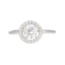 Sterling Silver Round Cubic Zirconia Halo Ring