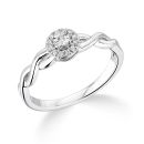 9ct White Gold 0.10ct Diamond Cluster Ring