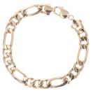 9ct Yellow Gold Figaro Bracelet 9.5"