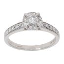 9ct White Gold 0.33ct Brilliant Cut Diamond Cluster Ring