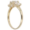 14ct Yellow Gold Cubic Zirconia Three Stone Ring