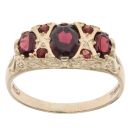 9ct Yellow Gold Garnet Fancy Ring