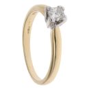 18ct Yellow Gold 0.33ct Princess Cut Diamond Solitaire Ring