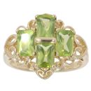 9ct Yellow Gold Peridot Four Stone Ring