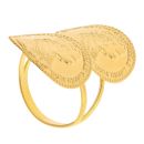 14ct Yellow Gold Double Coin Ring