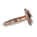9ct Rose Gold Coloured Cubic Zirconia Butterfly Ring