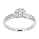 Platinum 0.33ct Diamond Cluster Ring