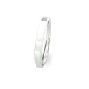 18ct White Gold 2.5mm Soft Chamfered Edge Wedding Band