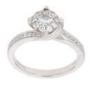 18ct White Gold 0.65ct Brilliant Cut Diamond Cluster Ring