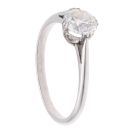 Palladium 0.85ct Brilliant Cut Diamond Solitaire Ring