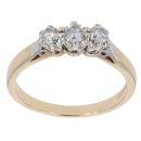9ct Yellow Gold 0.33ct Trilogy Diamond Ring