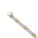 9ct Yellow And White Gold Fancy Bracelet 7.5"
