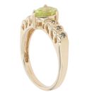 9ct Yellow Gold Blue Gemstone And Peridot Ring